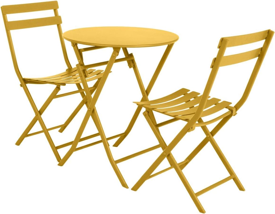 karaca-alisveris - Greensboro série - Ø70cm pliante 2 places acier renforcé