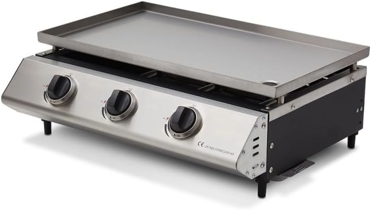 COOKING BOX - Cadix 3 feux - 62x37,5 cm - 3 brûleurs, tiroir graisse, inox
