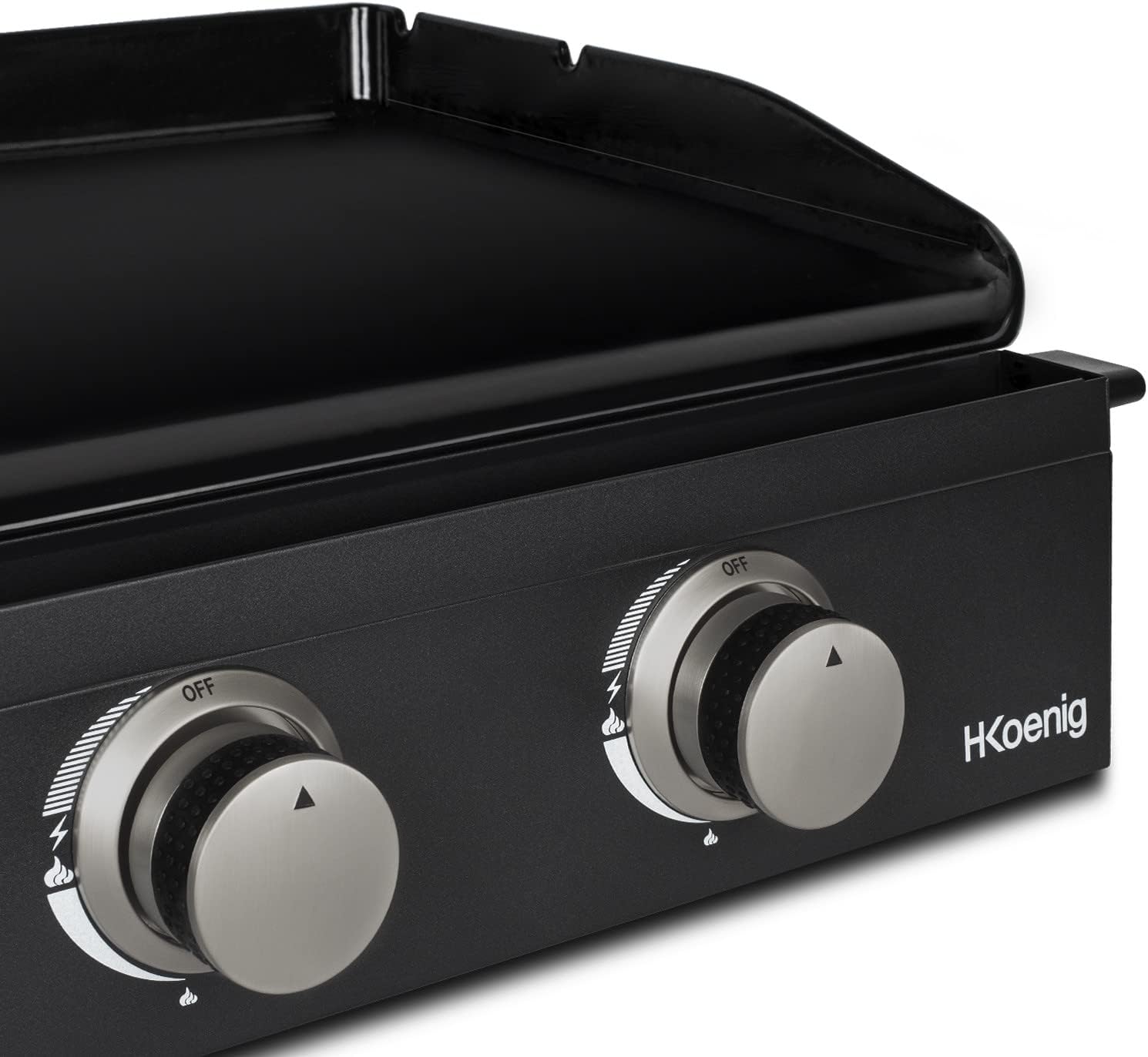 karaca-alisveris - plancha gaz 2 brûleurs - acier inox, fonte, jusqu'à 350°C - PLX1022