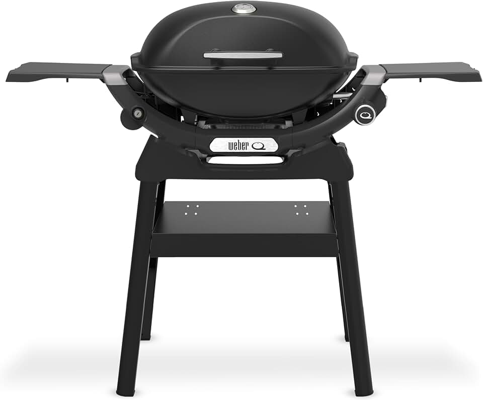 karaca-alisveris - Q 2200N série barbecue gaz, compact, fonte émaillée, brûleur puissant, tablettes, noir minuit, Q2200N