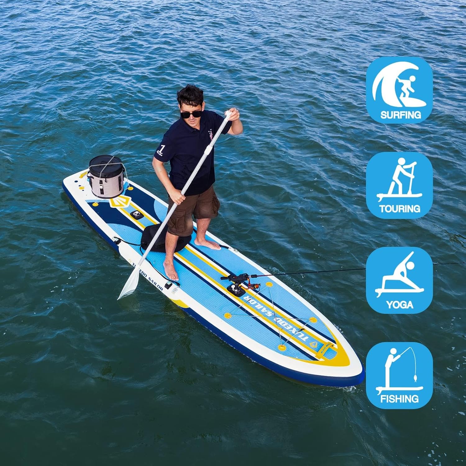 karaca-alisveris - Paddle gonflable adulte - sup 320x80x15cm - planche stable, accessoires complets