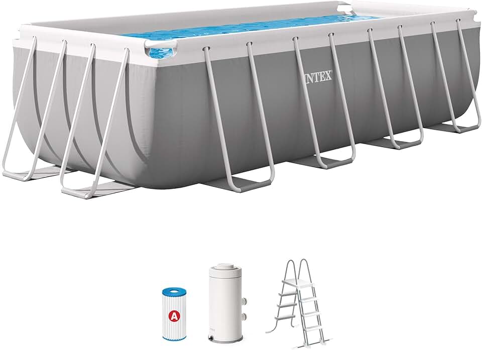 karaca-alisveris - Prism Frame Rectangulaire - 4x2x1,22m - Kit piscine tubulaire