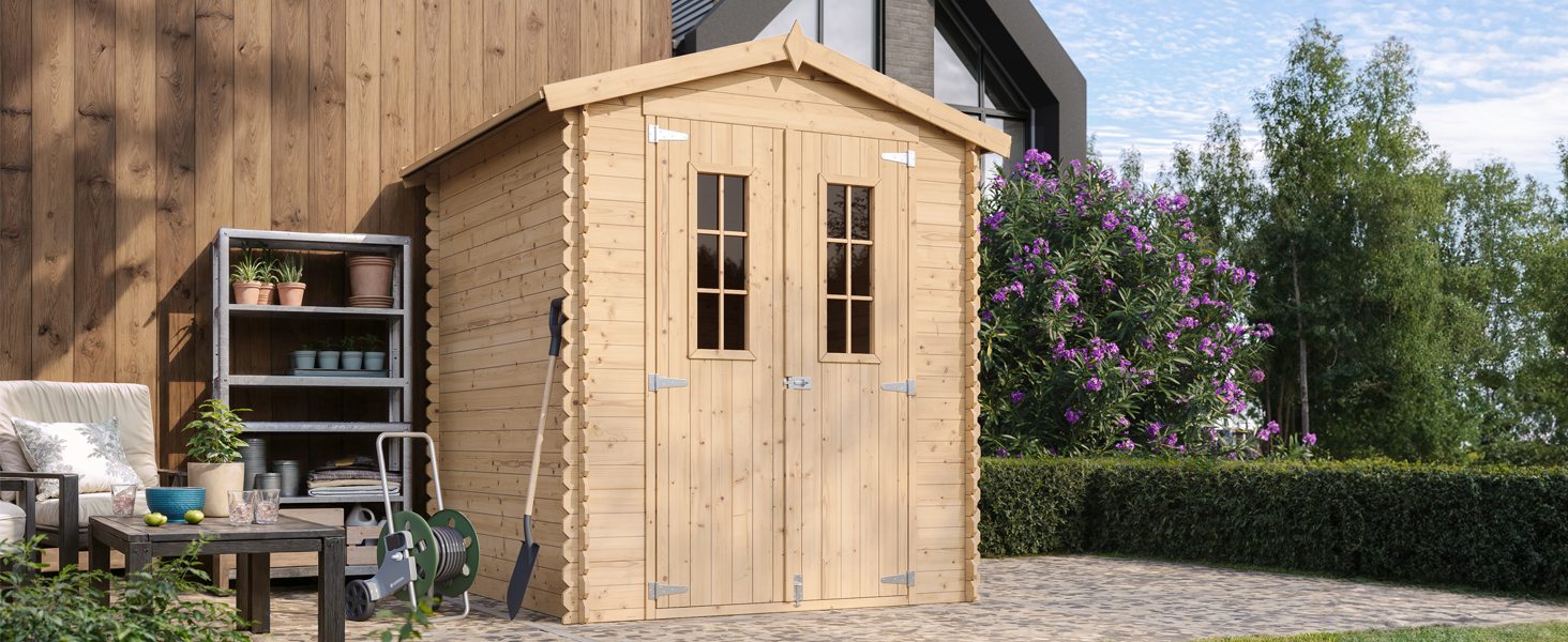maison de jardin por velos pour la machine Chalet cabane en bois bar d'été stockage atelier