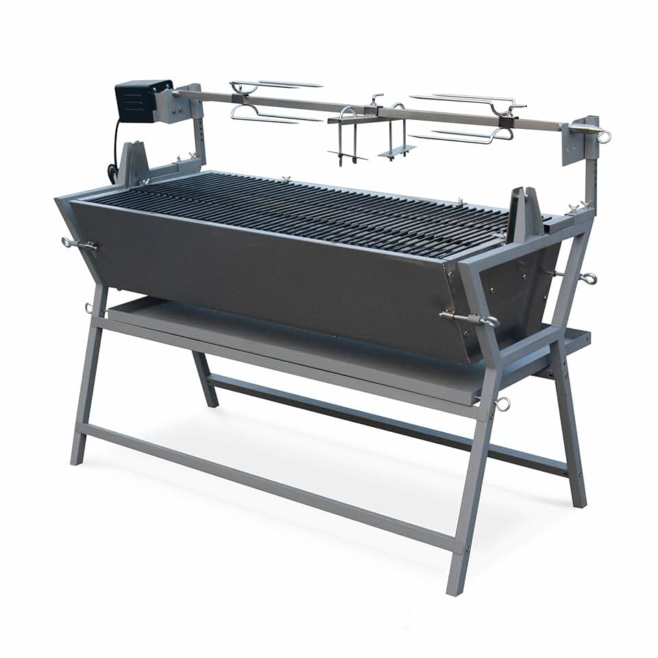 karaca-alisveris - Mathurin Inox - rôtissoire inclinable, moteur barbecue, grillades réception