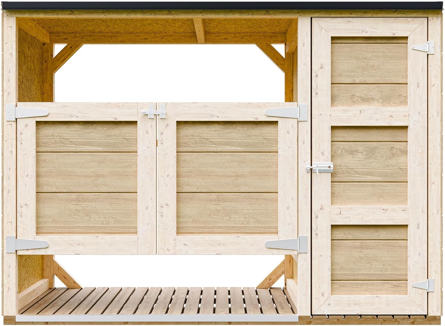 Abri de Jardin pour poubelles, Cache Poubelle extérieur 2x240L – Coffre de Rangement Exterieur, Armoire de Jardin, cabane de Jardin Exterieur – karaca-alisveris M981A