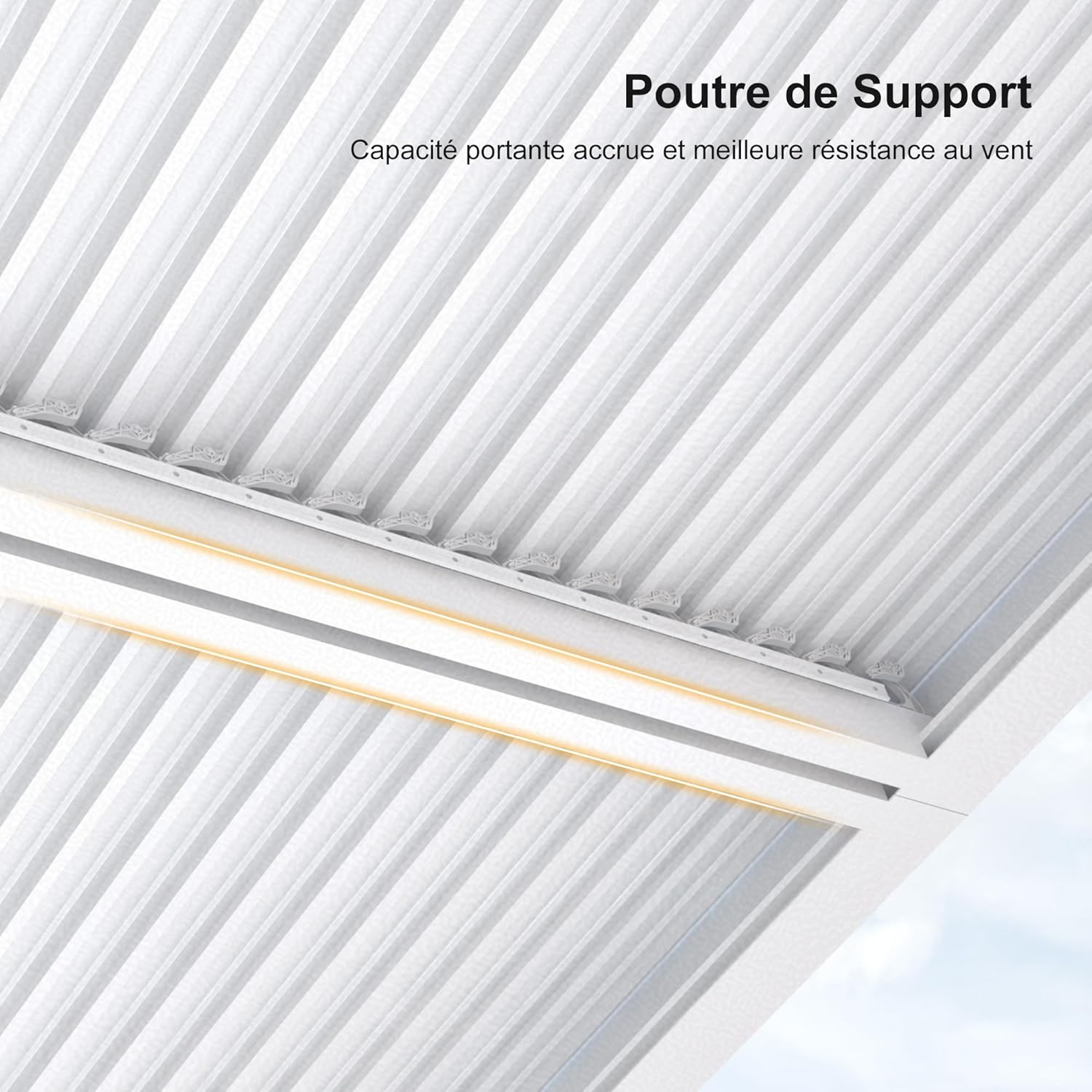 karaca-alisveris - Pergola Bioclimatique, 4,8x3,68m, aluminium, lames orientables