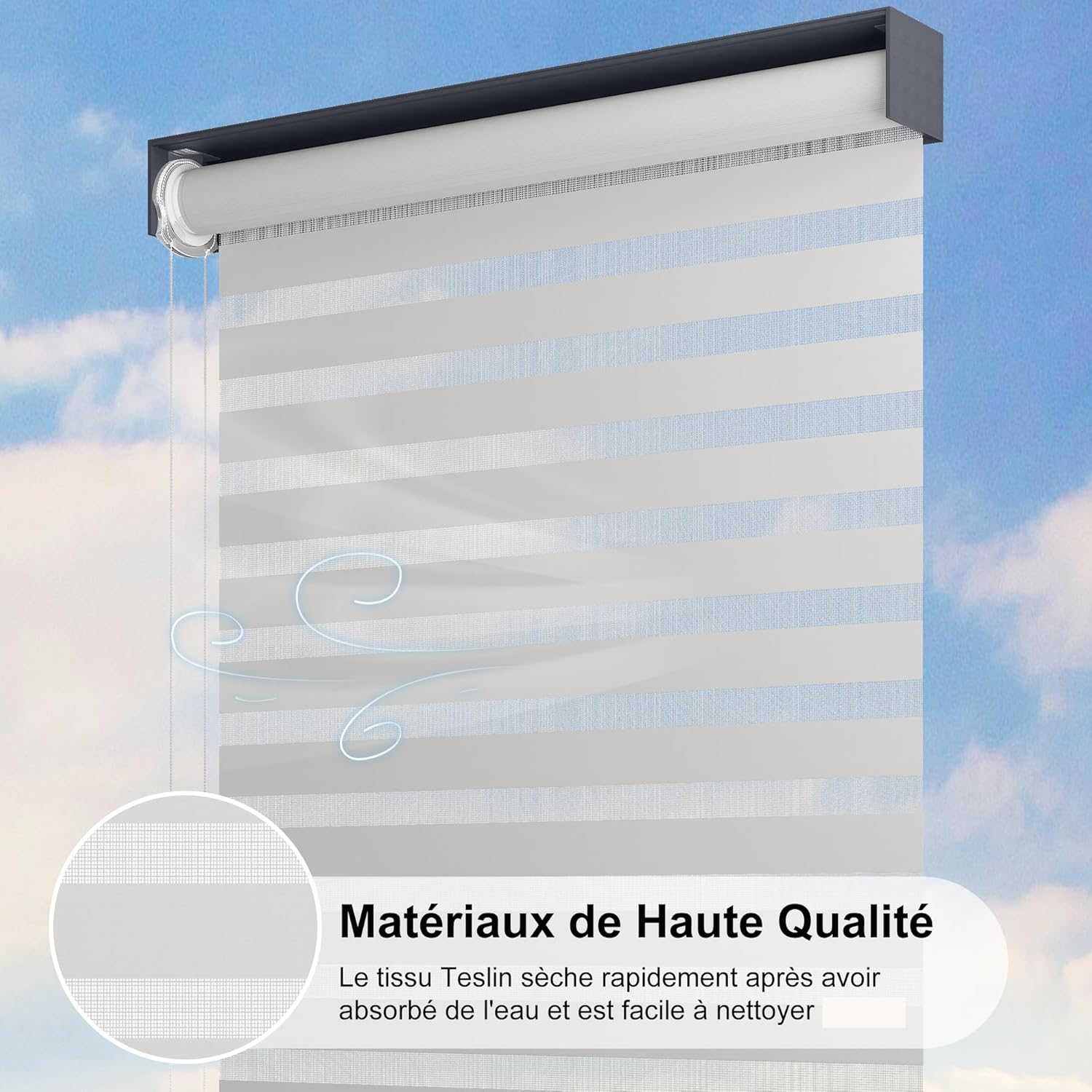 karaca-alisveris - Pergola Bioclimatique 6x3,68m - aluminium, stores, lames orientables