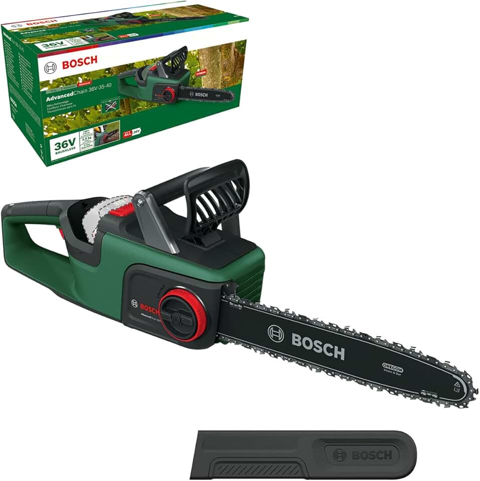 karaca-alisveris - AdvancedChain série 36V - 35 cm - vitesse 14 m/s, bois dur, 36V, AdvancedChain 36V-35-40