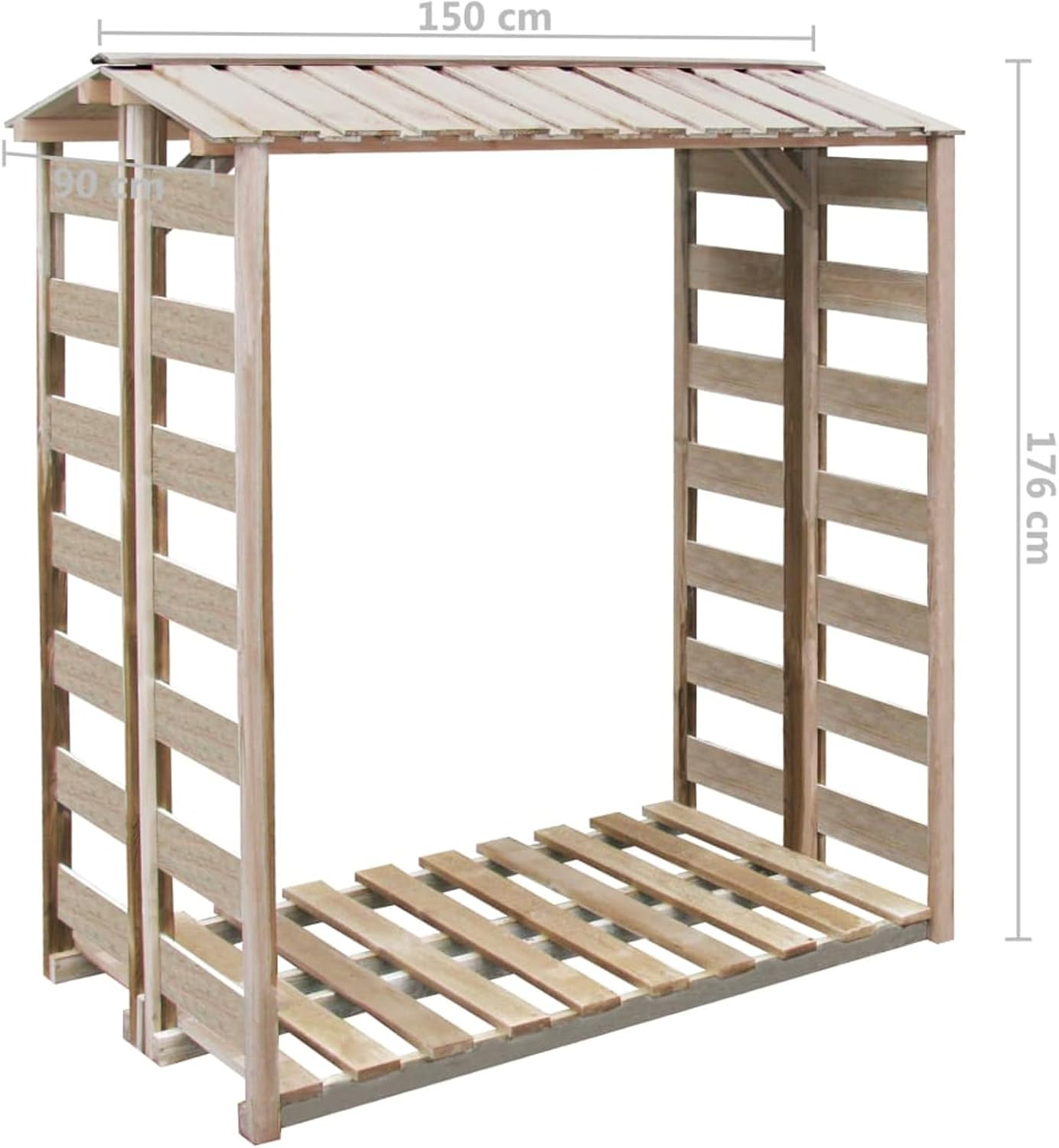 Abri de jardin - bois de pin imprégné - 150x90x176 cm - robuste et durable