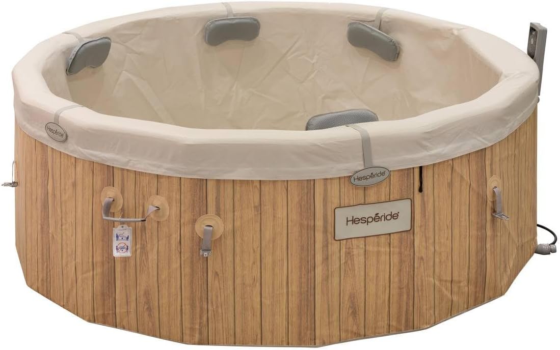 karaca-alisveris - Spa Nordik Ø190 cm - 5-7 pers, 180 jets, WiFi connecté, effet bois