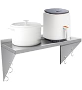 karaca-alisveris Étagère Murale Cuisine Tablette écurie INOX, monocouche Triangulaire avec Multifonctionne...