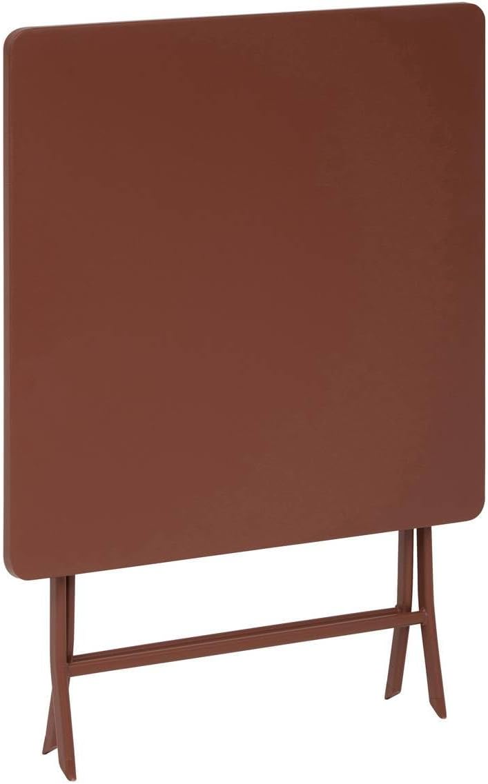 karaca-alisveris - Greensboro - 2 places 70x70cm - table pliante acier acajou
