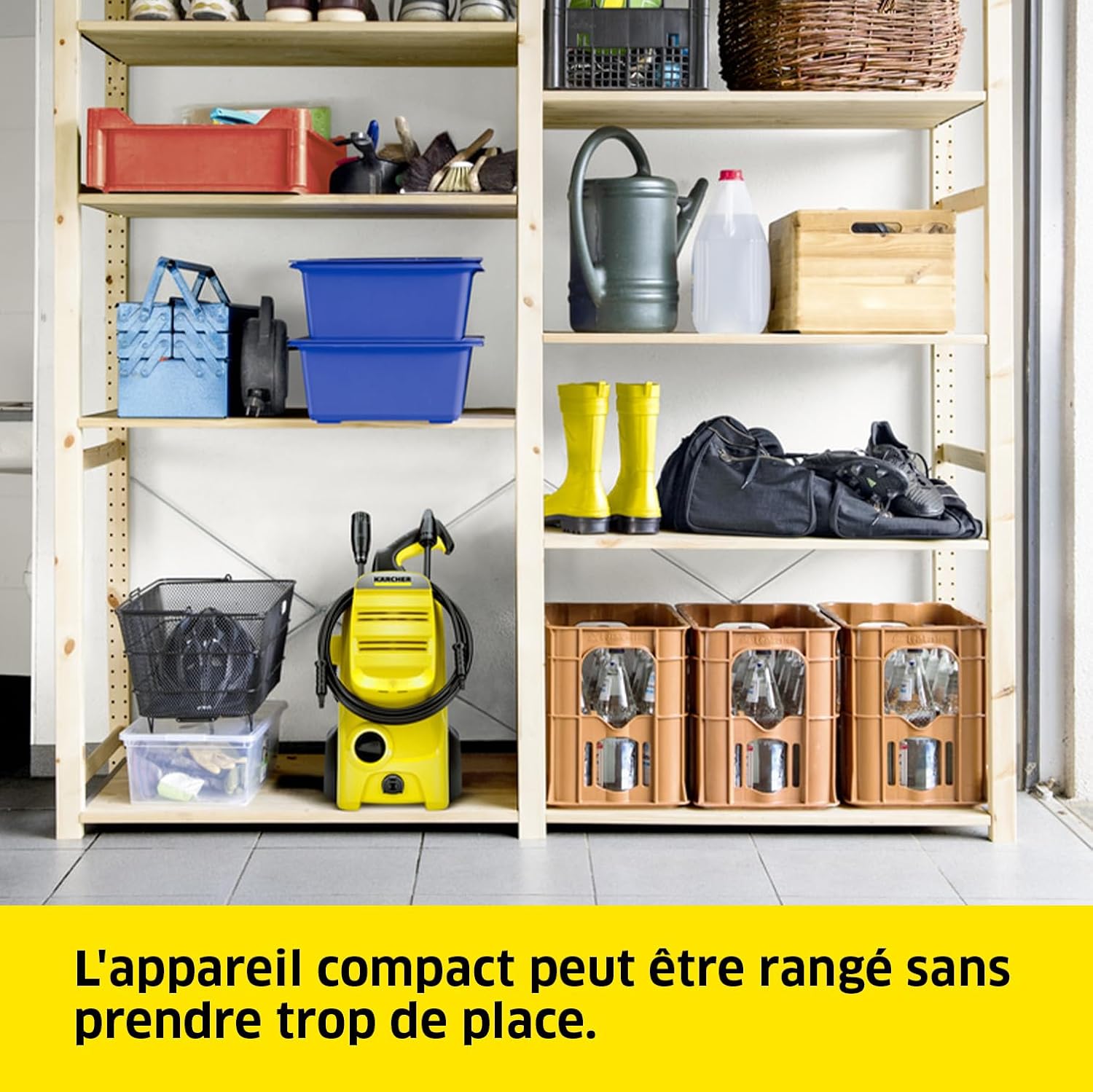 karaca-alisveris Nettoyeur Haute Pression K 4 Classic Home, Pression : Max. 130 Bar, Débit : 420 l/h, Surface : 30 m²/h, Filtre à Eau, Poids : 4,6kg, Pistolet Haute Pression, Rotabuse, Lance, Home Kit