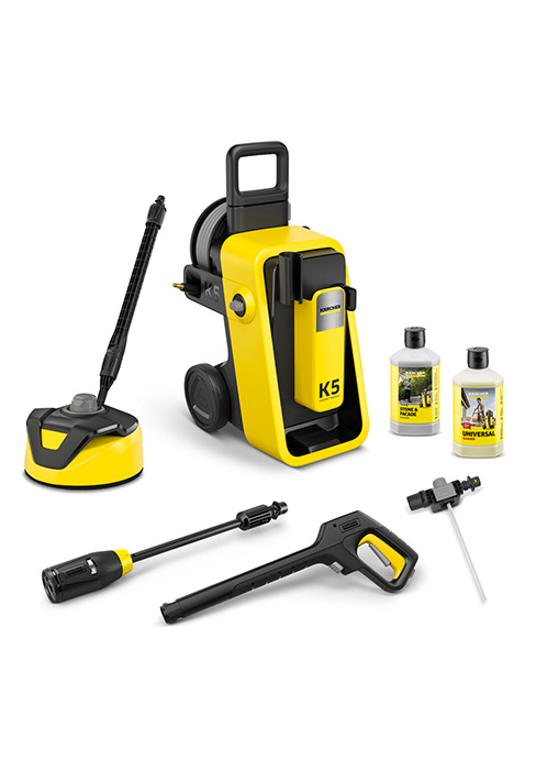 Image identique à la Figure 6 - Affichage de l'équipement de nettoyage karaca-alisveris montrant le nettoyeur haute pression et ses accessoires dans une palette de couleurs jaune et noir.