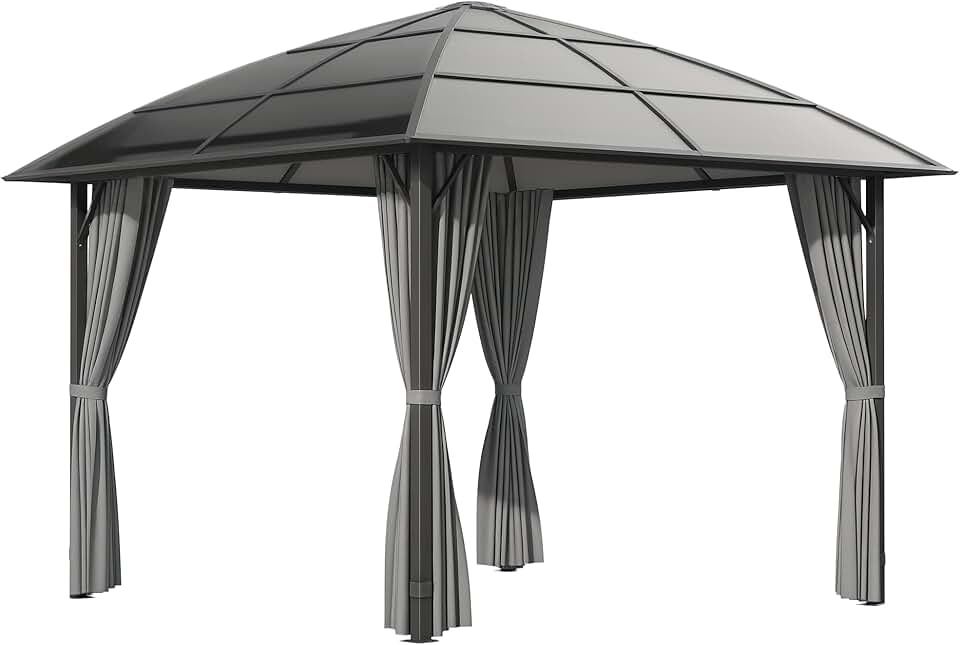 karaca-alisveris - pavillon jardin aluminium 3x3m toit polycarbonate UV60+
