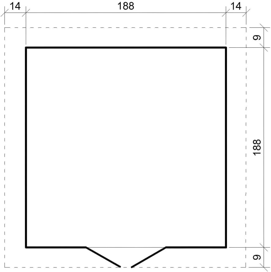 Abri de Jardin en Bois avec Sol TRAITÉ Porte verrouillable de Haute qualité - Stockage extérieur I216xL206xH218 cm/ 3.53 m2 - Toit imperméable, fenêtres karaca-alisveris M343F+M343G