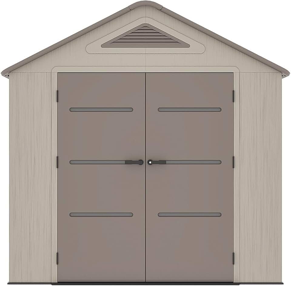 karaca-alisveris - Abri de jardin résine 4,5m², beige/marron, plancher, 22mm - ANTEVA