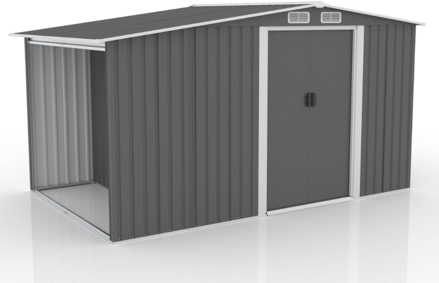 karaca-alisveris - Vosges - abri jardin 6.87m² métal robuste, abri bûches
