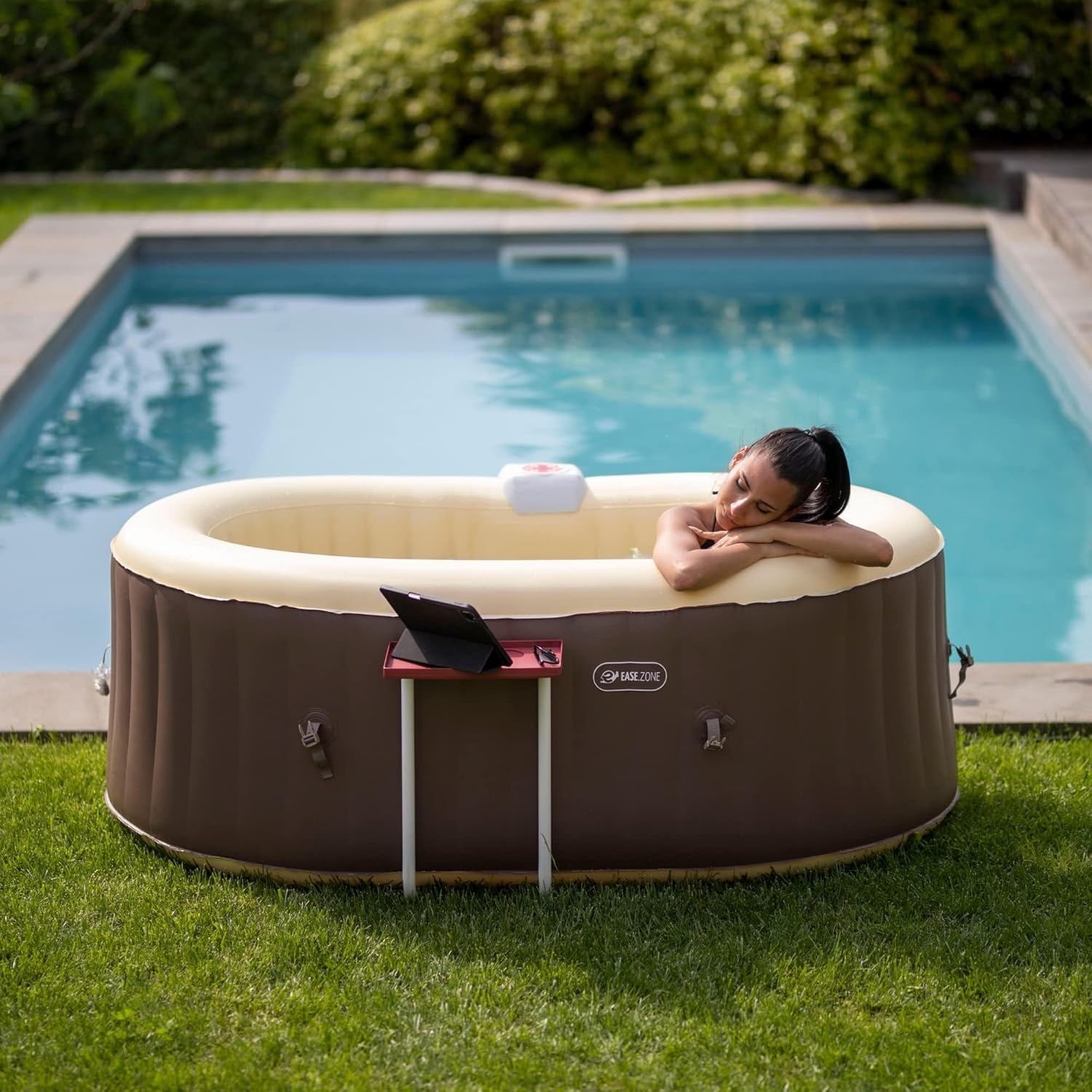 karaca-alisveris - Bain à remous Ovale - 190x120x65 cm - Pompe 30 W, 550 L
