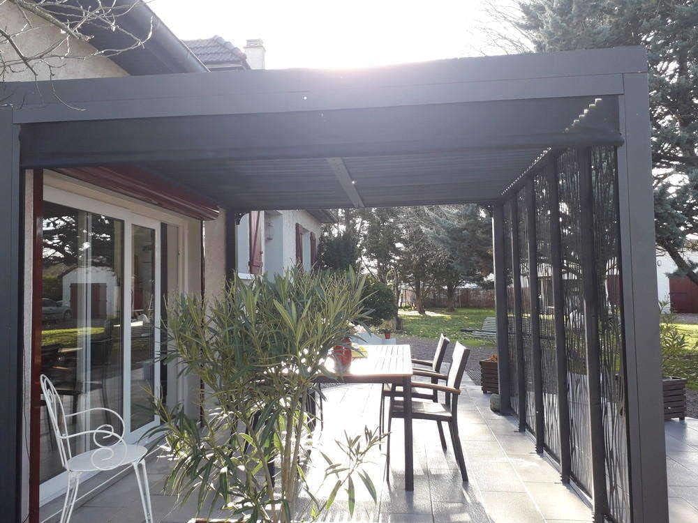 Pergola bioclimatique aluminium gris 10.80m², lames orientables PER36M30RBI