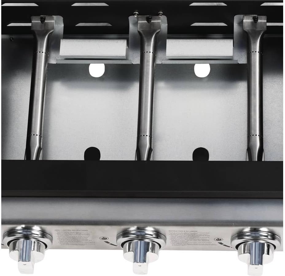 Plancha - Presto 3 brûleurs - 7,5kW - 60x40cm - Gris