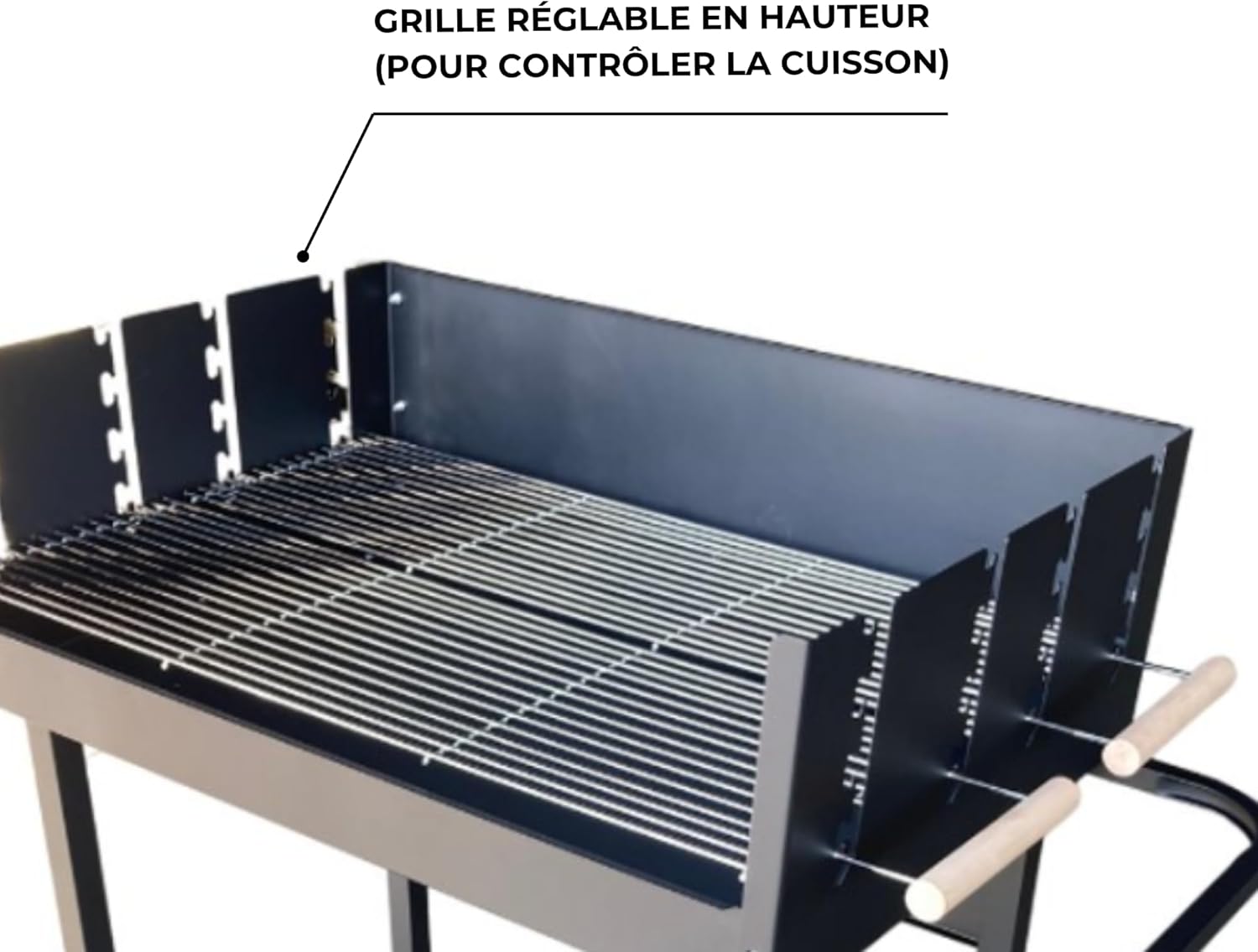 karaca-alisveris - Serena - XXL - Barbecue charbon acier, grille réglable