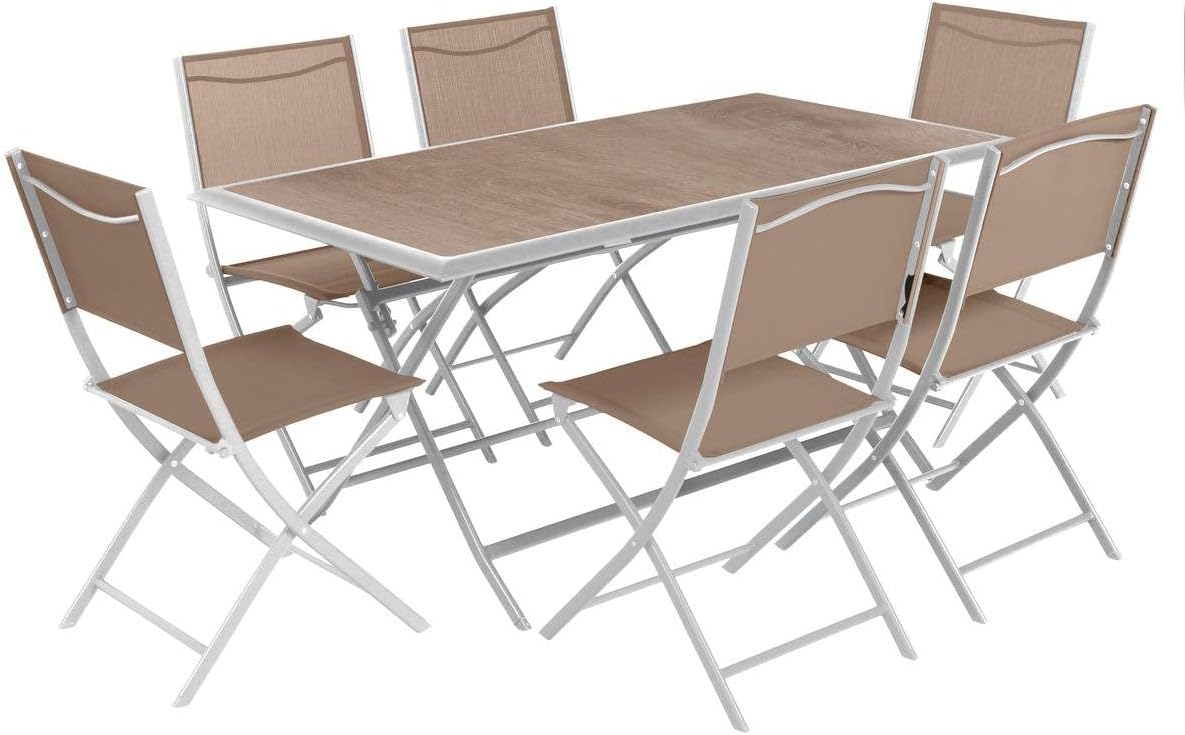 karaca-alisveris - Azua série - rectangulaire pliante 6 places - aluminium epoxy antirouille
