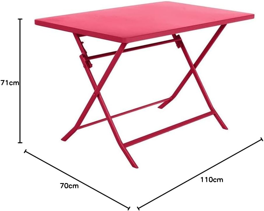 karaca-alisveris - Greensboro - 120x70cm - table pliante acier 4 places, anti-rouille
