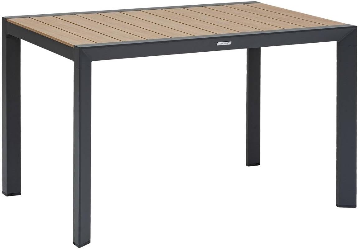 karaca-alisveris - Table évasion 4 places - aluminium effet bois - Honey/Graphite