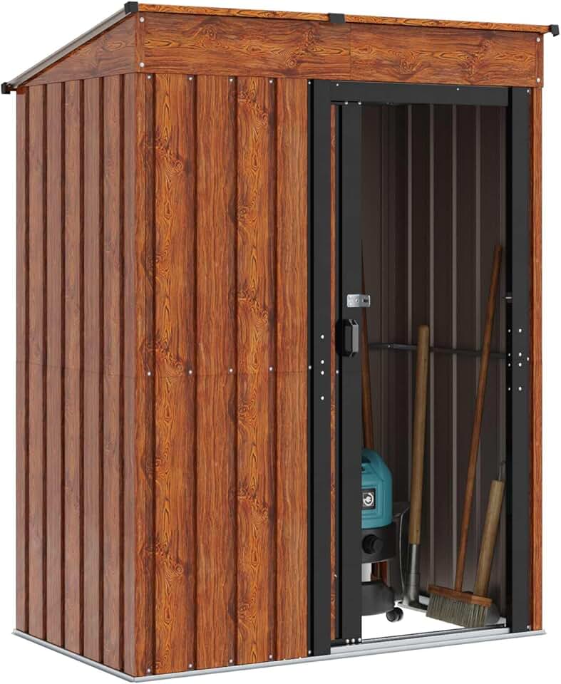 karaca-alisveris - Cabanon de jardin - 137x81x180 cm - Métal résistant, rangement extérieur