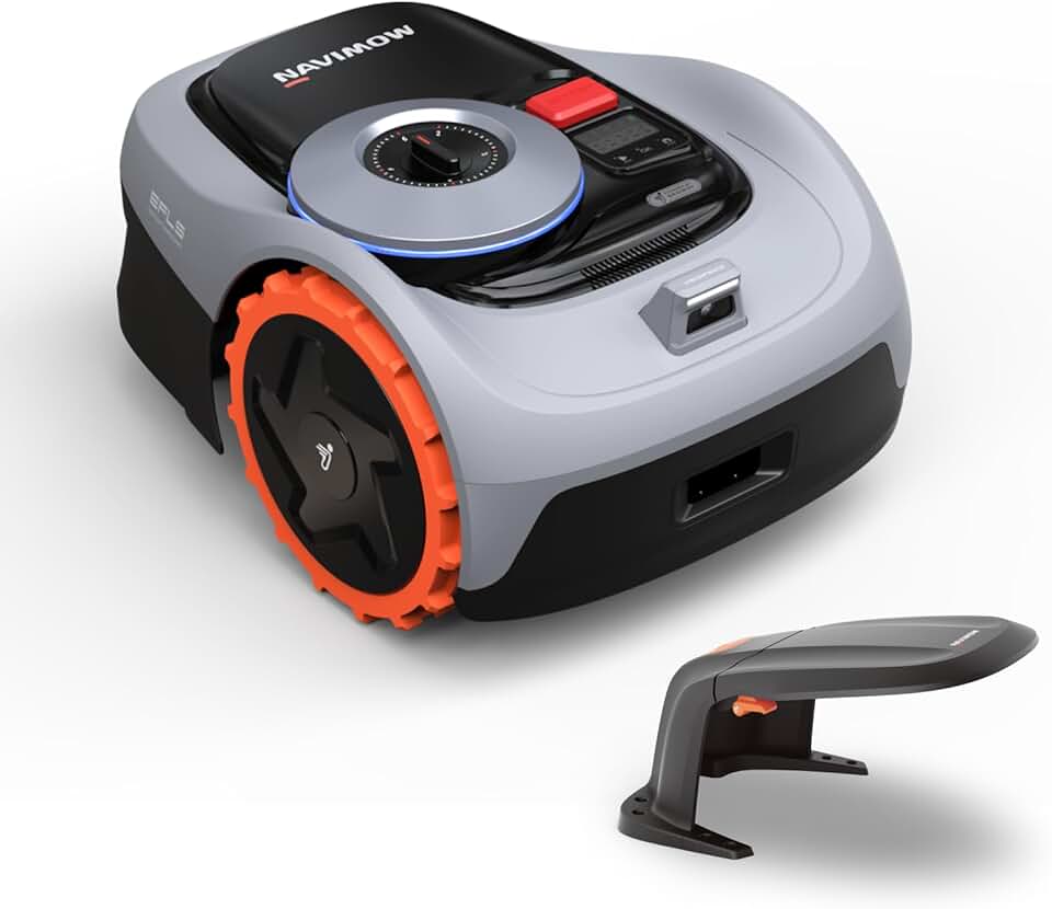 Segway karaca-alisveris i105E et Garage S, Robot Tondeuse sans Fil périphérique, rec. 500 m², Max. 600 m², RTK+Vision Tondeuse Robot Gazon, IA cartographie Automatique, Limite virtuelle, Gestion multizone