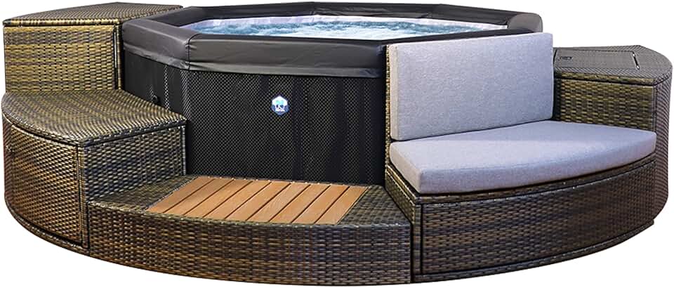 NetSpa - Octopus semi-rigide 4 à 6 places, mobilier inclus, SP-OCT165/MOB2