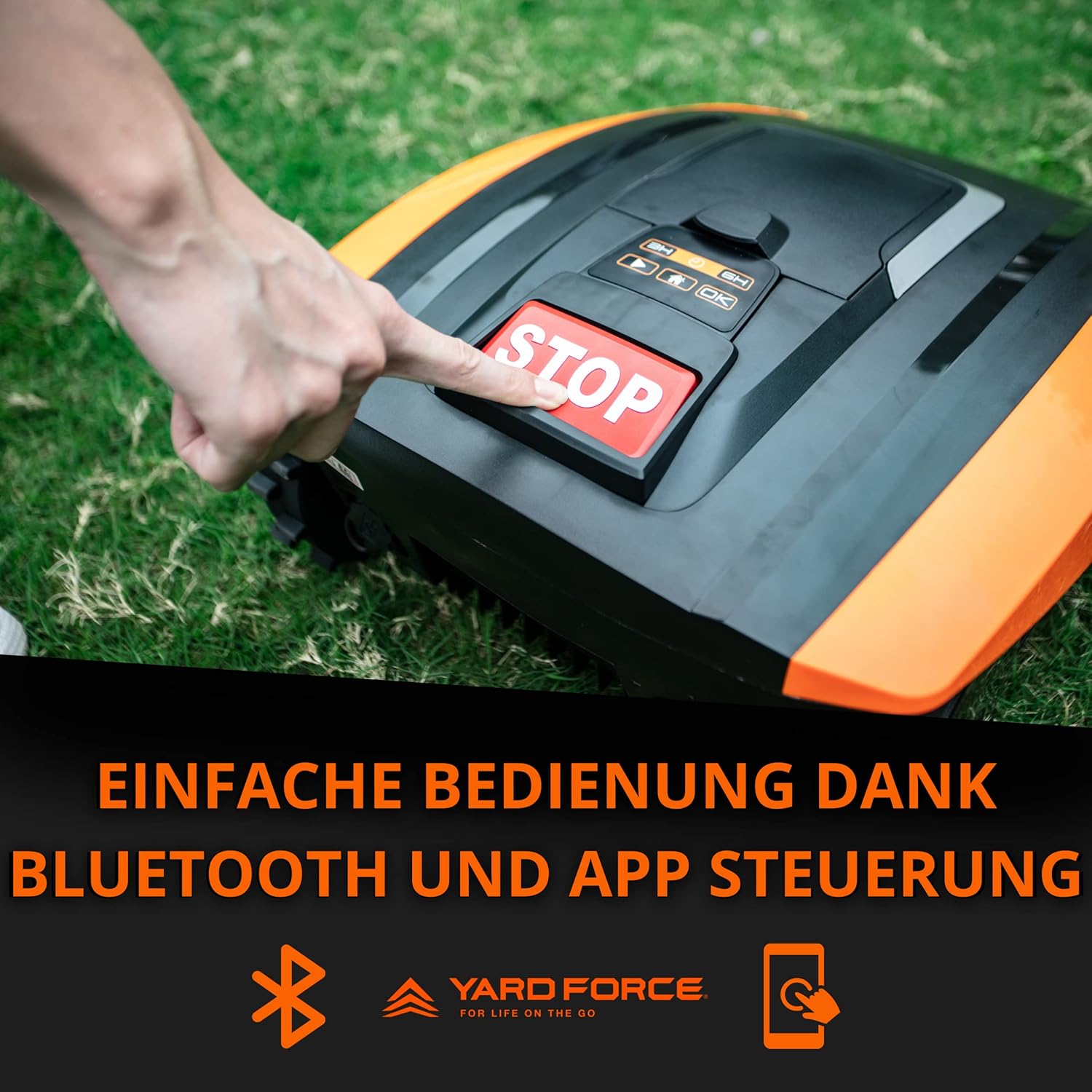 karaca-alisveris - Easymow 260B - 260m² - robot tondeuse, noir/orange