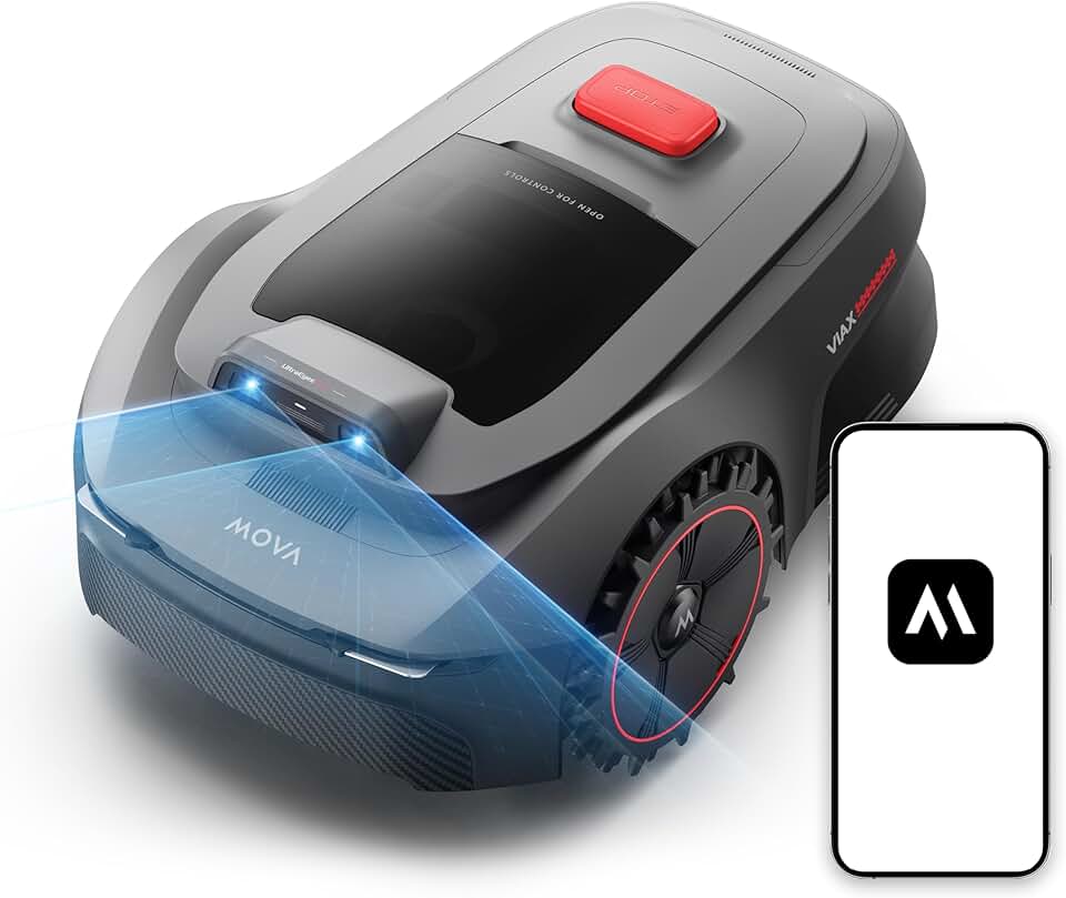 karaca-alisveris - Robot tondeuse ViAX, 250 m², IA, coupe bordure, ViAX250