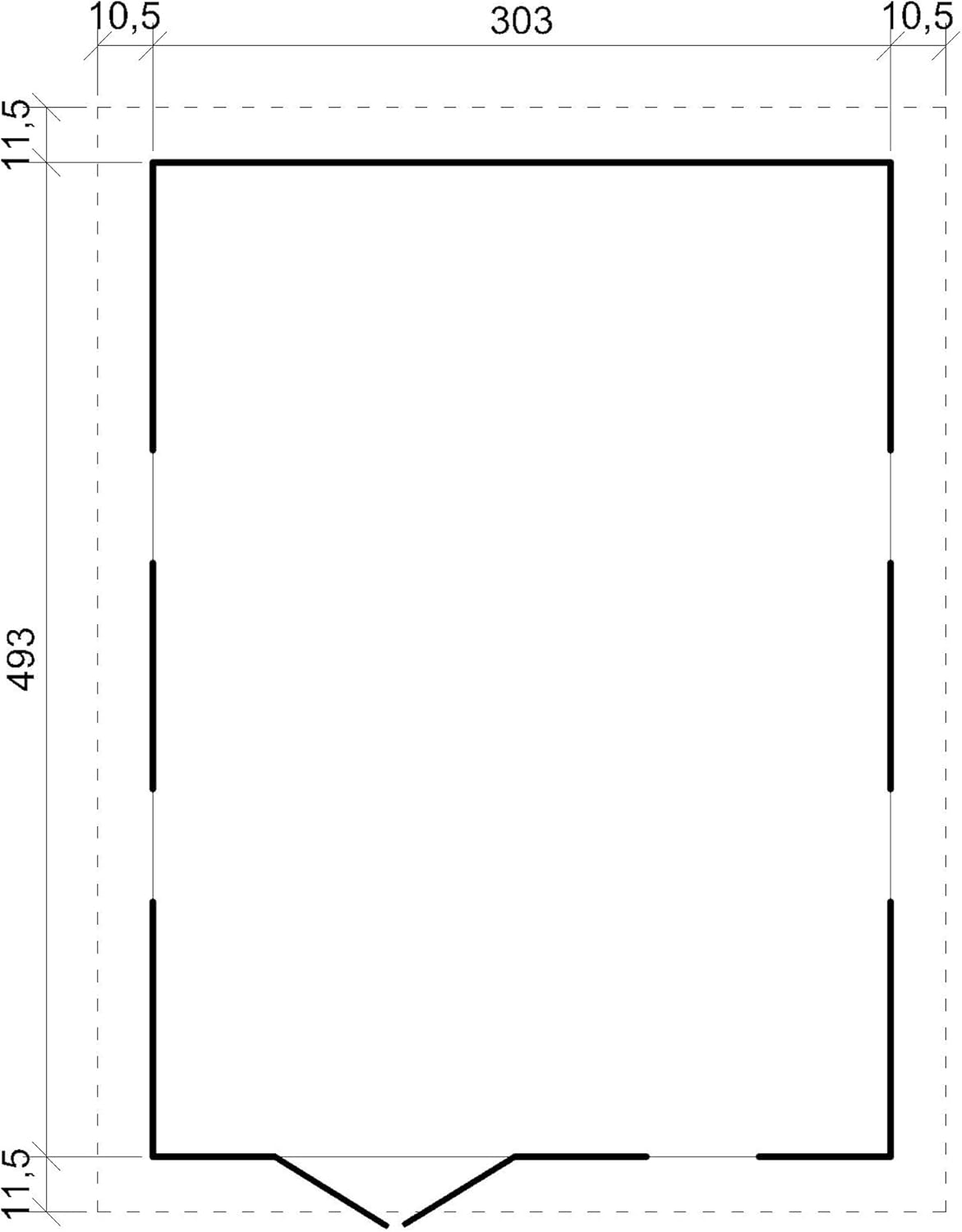 ABRI de Jardin en Bois Exterieur avec Les PLANCHERS IMPRÉGNÉ - Chalet en Pin/épicéa- H226x324x516 cm/15 m²- Construction de Panneaux- Rangement pour vélos, Remise à Outils- karaca-alisveris M337+M337G