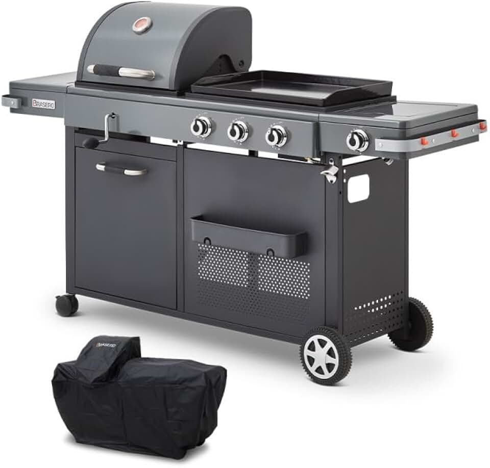 Favex - karaca-alisveris Bi-Energy XL - 60x42 cm - gaz/charbon, 3 brûleurs, housse