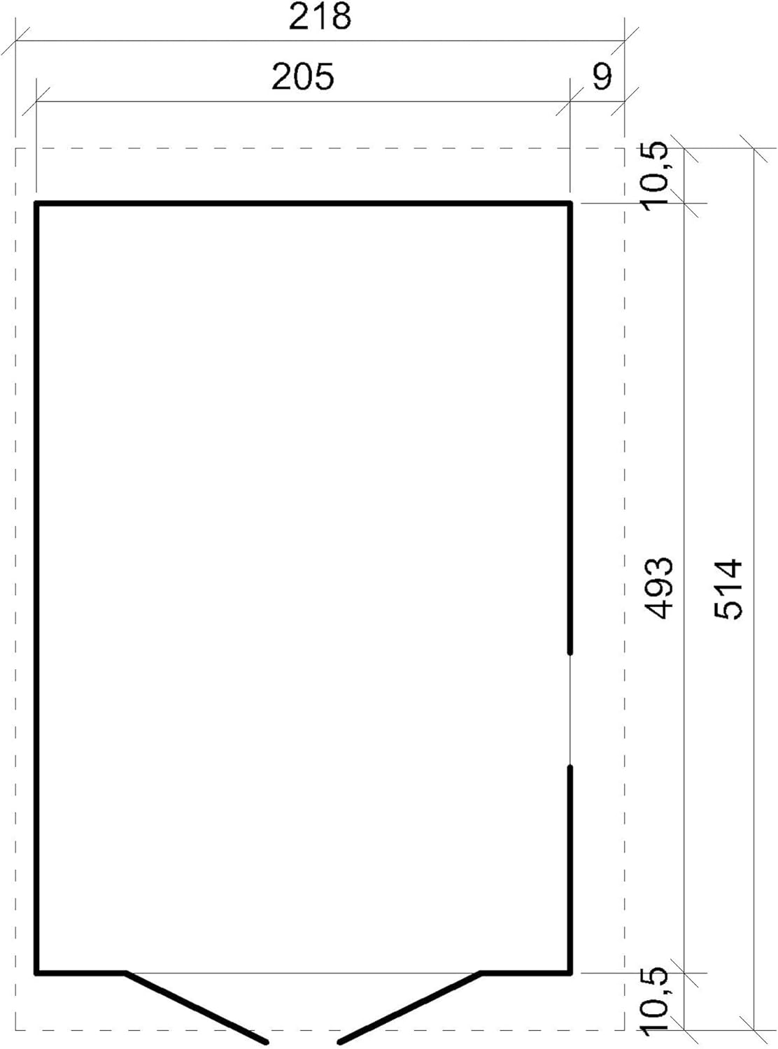 Abri de Jardin en Bois Naturel (avec paroi latérale) Plus Les PLANCHERS IMPRÉGNÉ- Stockage extérieur avec fenêtres- H244x218x514 cm/10 m2- Atelier Rangement Outils et vélos- karaca-alisveris M341A+M341G
