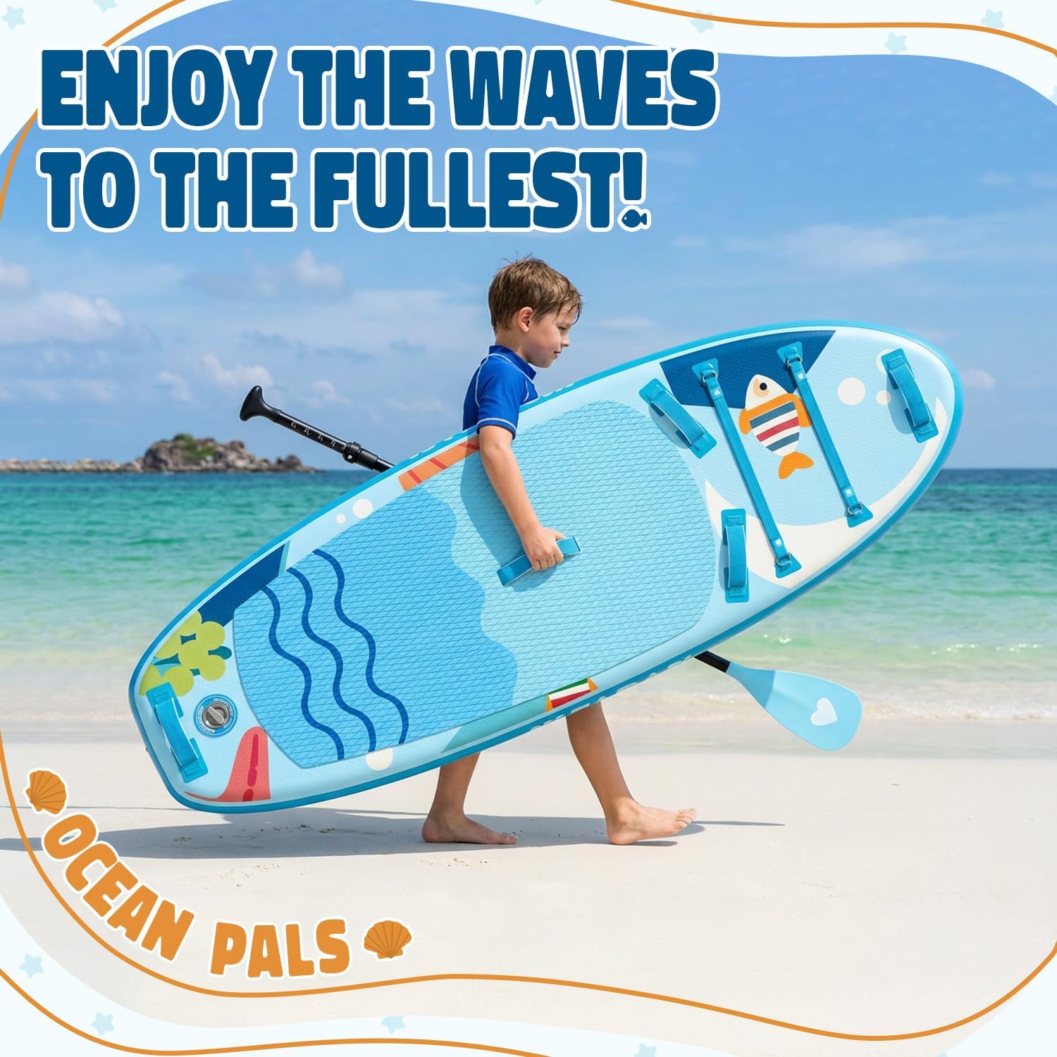 Planche de Surf Gonflable - Accessoire Complet Stand Up Paddle Board Gonflable pour Enfant Jeunesse