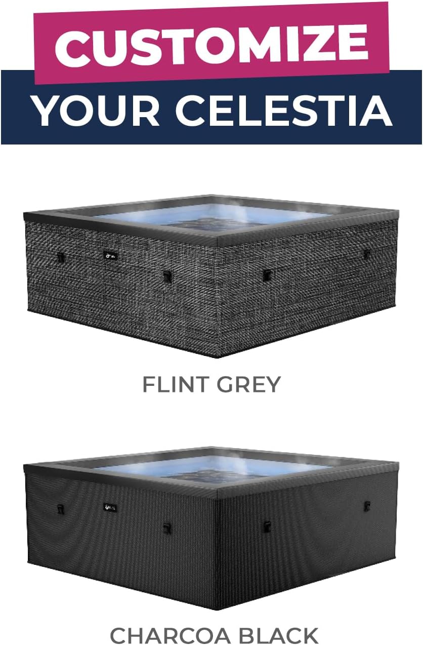 Netspa - Celestia série - 180x70cm - spa 6 places, mousse, 1100L, chauffage intégré, couverture éco