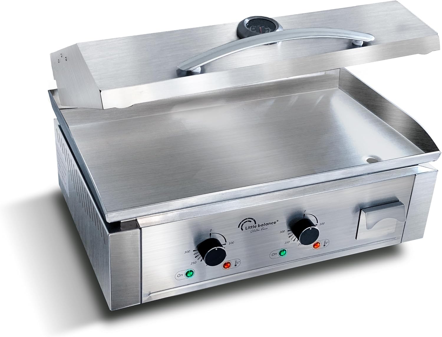 karaca-alisveris - Aquitaine Pro Plus - plancha inox 2 zones, couvercle, 3500W - 8473