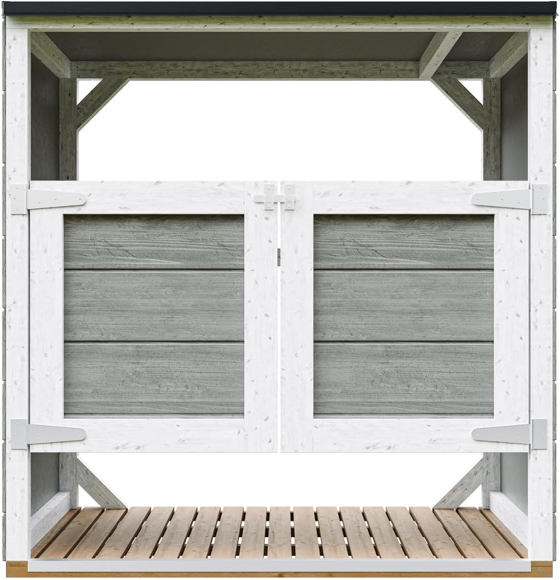Abri de Jardin pour poubelles, Cache Poubelle extérieur 2x240L – Coffre de Rangement Exterieur, Armoire de Jardin, cabane de Jardin Exterieur – karaca-alisveris M980A-TUNDRA Grey