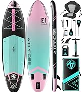 karaca-alisveris Planche de paddle gonflable 350 x 89 x 15 cm, 200 kg Extra Wide Stand Up Paddle pour adultes avec