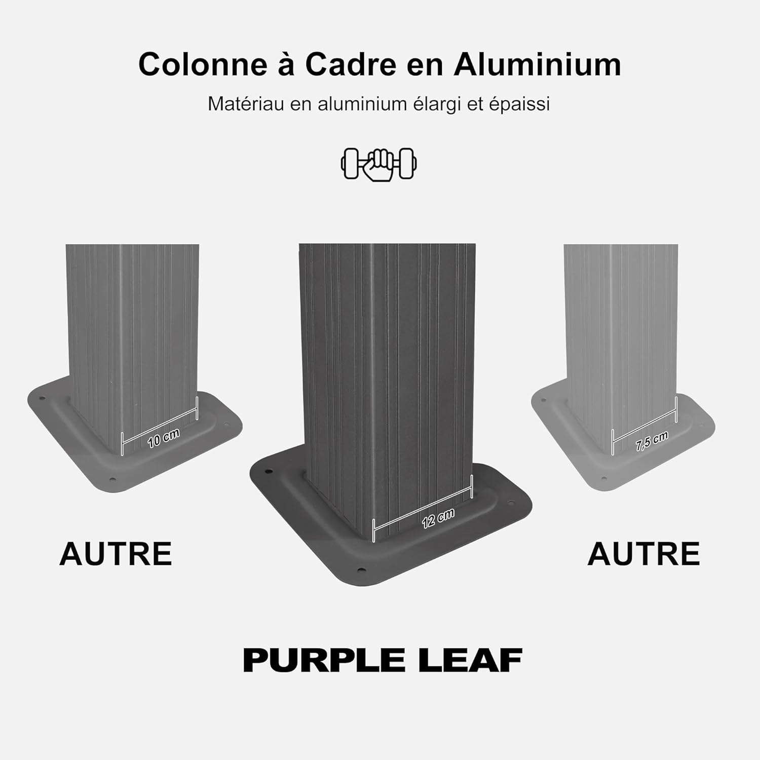 karaca-alisveris - tonnelle aluminium - 4,25x3,65m - éclairage intégré, rideaux moustiquaires, gouttière, poteaux renforcés