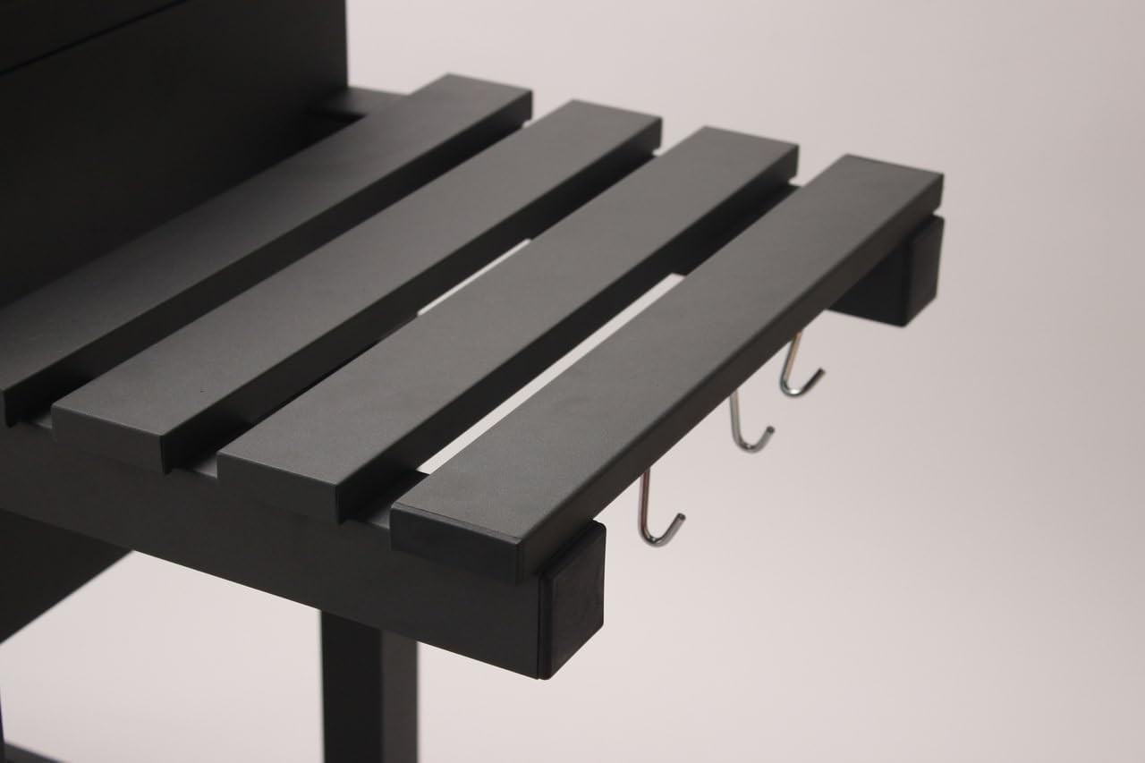 karaca-alisveris - Memphis - acier, grille, tablette pliable, roulettes, thermomètre, bac à cendres