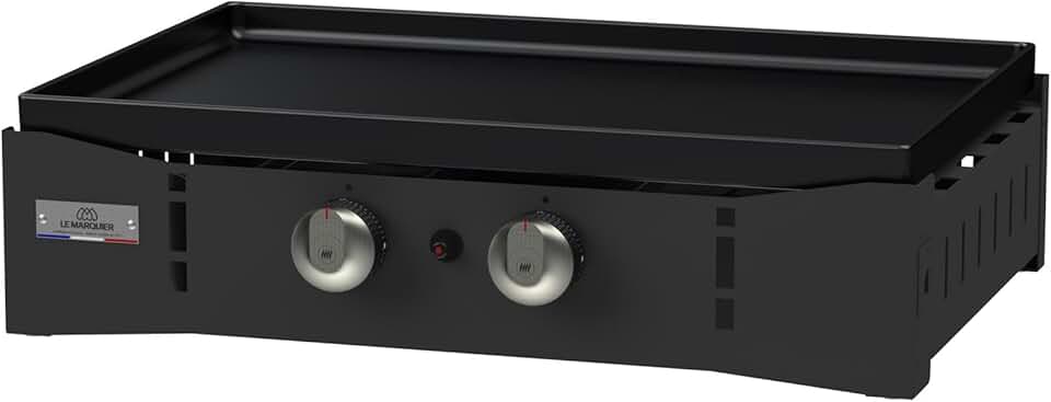 Marque - karaca-alisveris Plancha Ora Gaz - 260 Noire - Plancha gaz robuste et compacte, surface de cuisson large.