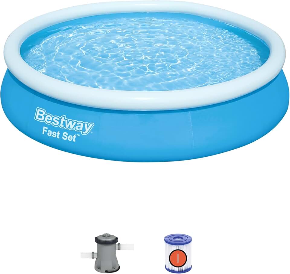 karaca-alisveris Piscine autoportante Ronde Fast Set 366 x 76 cm avec Filtration