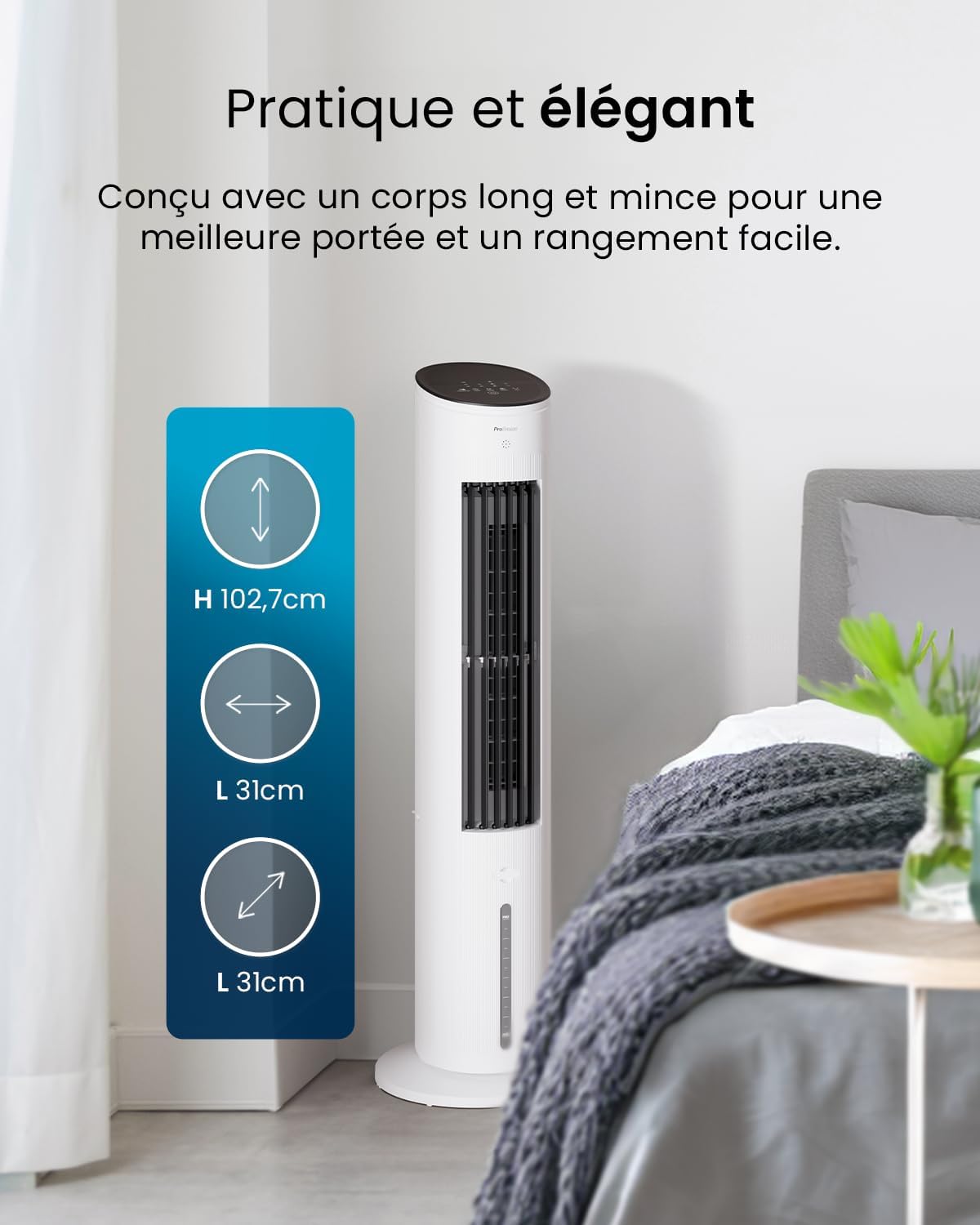 karaca-alisveris - OmniAir - 5L - 3 vitesses, 4 modes, minuterie 7h, clim mobile