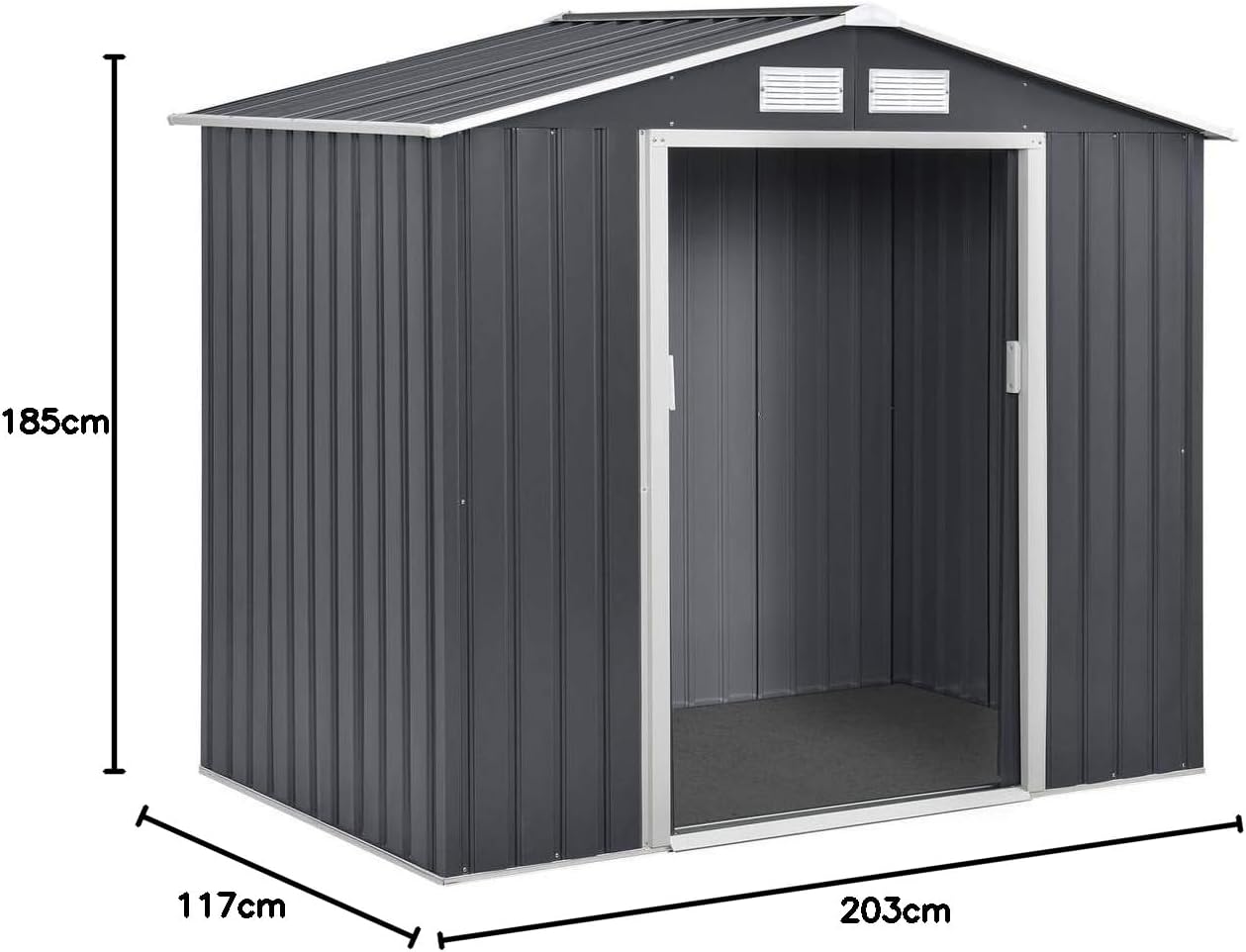 karaca-alisveris - Abri de Métal Vegas - 2.7m² - gris - 1299_‎93414