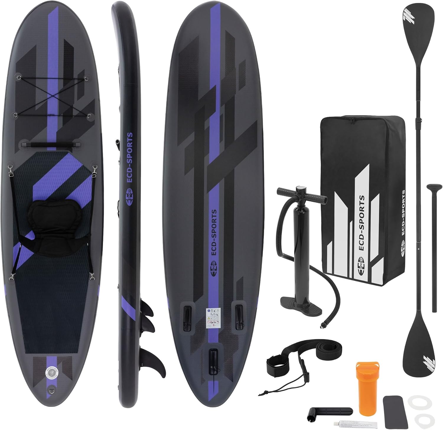 karaca-alisveris - Stand Up Paddle Gonflable - 305/308/320/380 cm - PVC, 120/150 kg, 10/15 cm