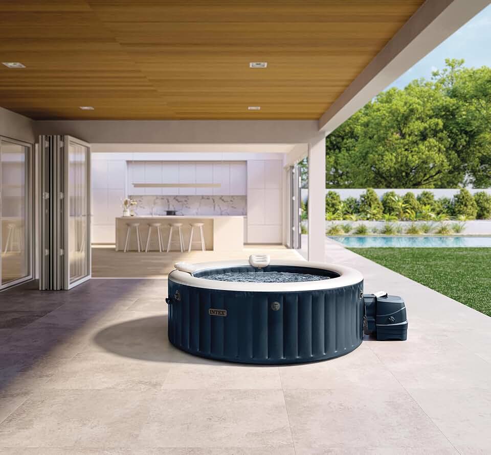 karaca-alisveris - Pure Spa série 4 places - Bleu Navy - Gonflable, chauffant - 28430NP